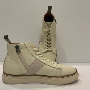 Crown Vintage Men’s Bromley side zip lace up High-Top sneakers, Size 8